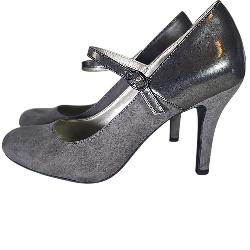 Worthington Suede Gray MaryJanes 8.5M Cushion For Comfort Acedemiacore